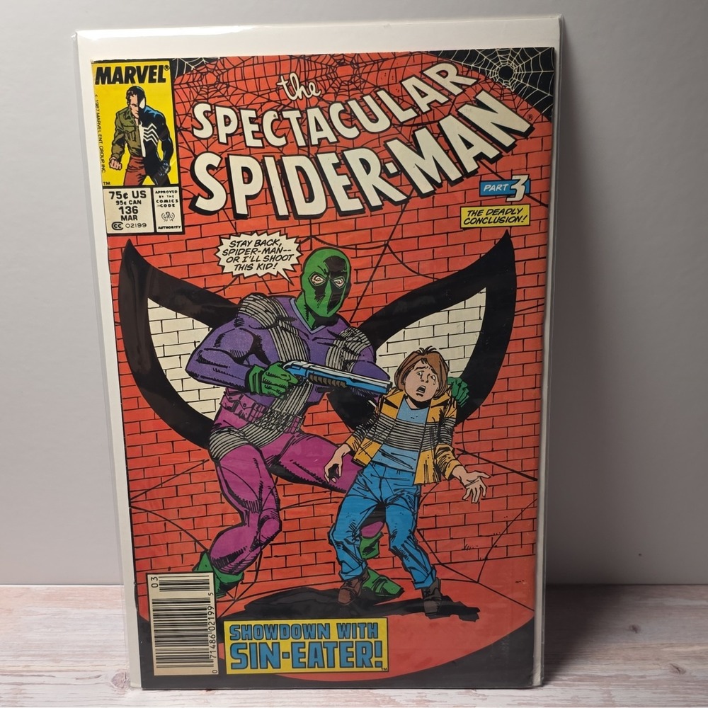 Marvel The Spectacular Spider-Man #136 1987 Peter David Sin-Eater